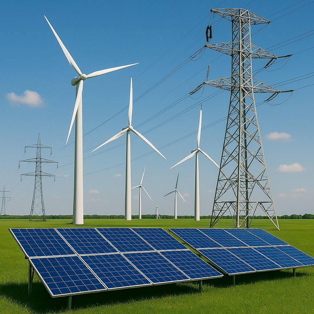 Off-grid system with mixed renewable sources